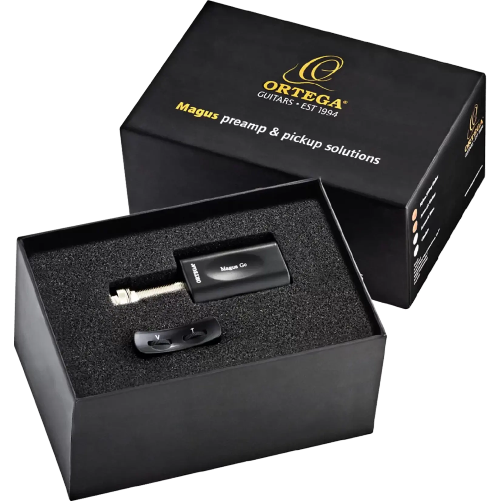 Ortega Guitars MagusGo Acoustic & Nylon String Guitar Systems Piezo Guitar Preamp System