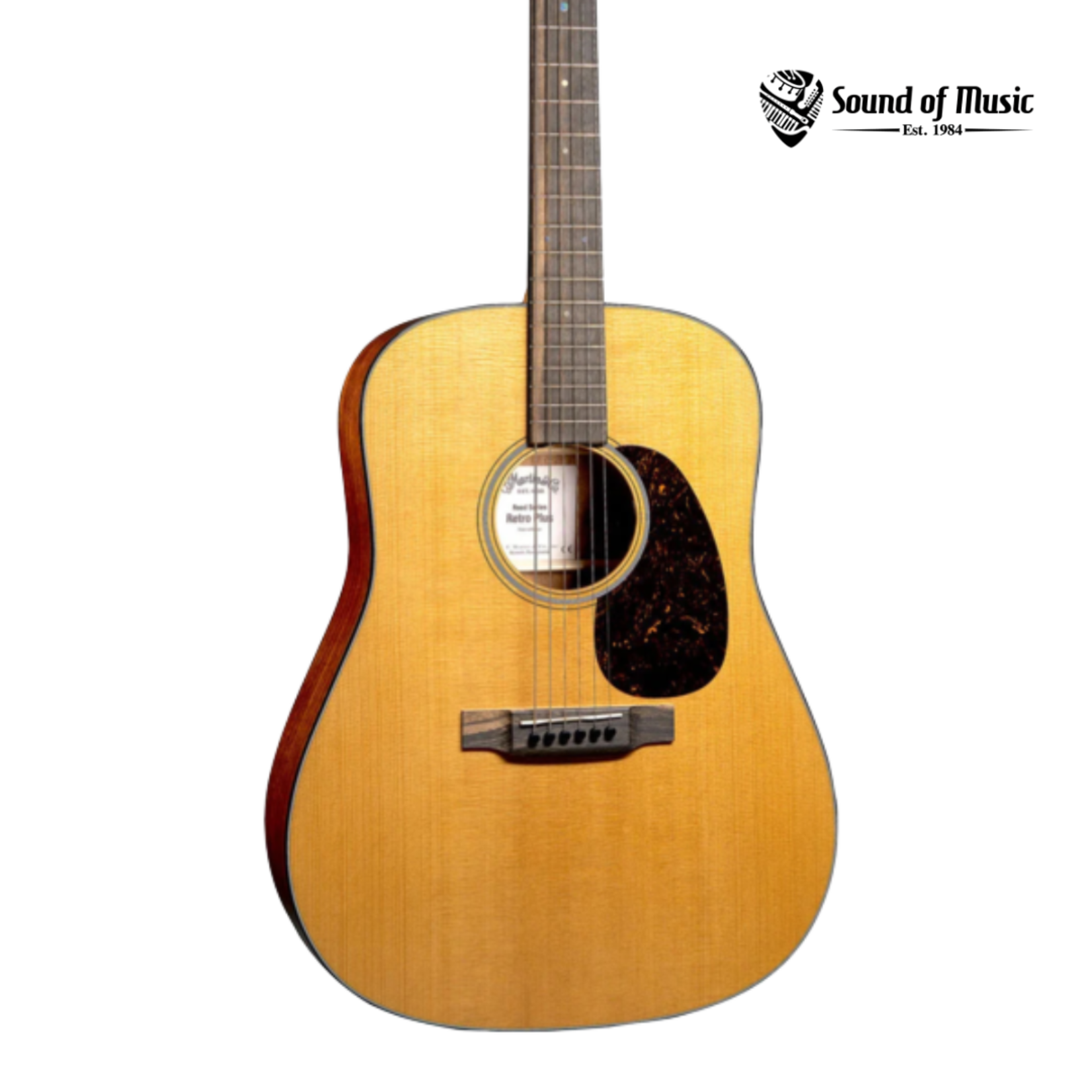 Martin DE Retro Plus Mahogany Road Series Acoustic-Electric Guitar W/Softshell Case - Natural Aging Toner