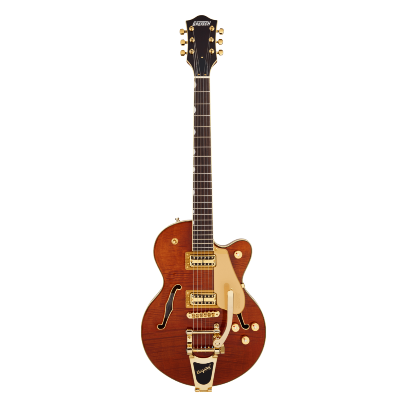 Gretsch Electromatic LTD Flame Okoume Broadkaster Jr. Single -Cut W/Bigsby - Roundup Orange