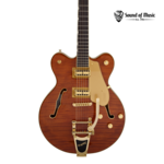 Gretsch Gretsch Electromatic LTD Flame Okoume Broadkaster Double-Cut w/Bigsby, Rosewood Fingerboard - Roundup Orange