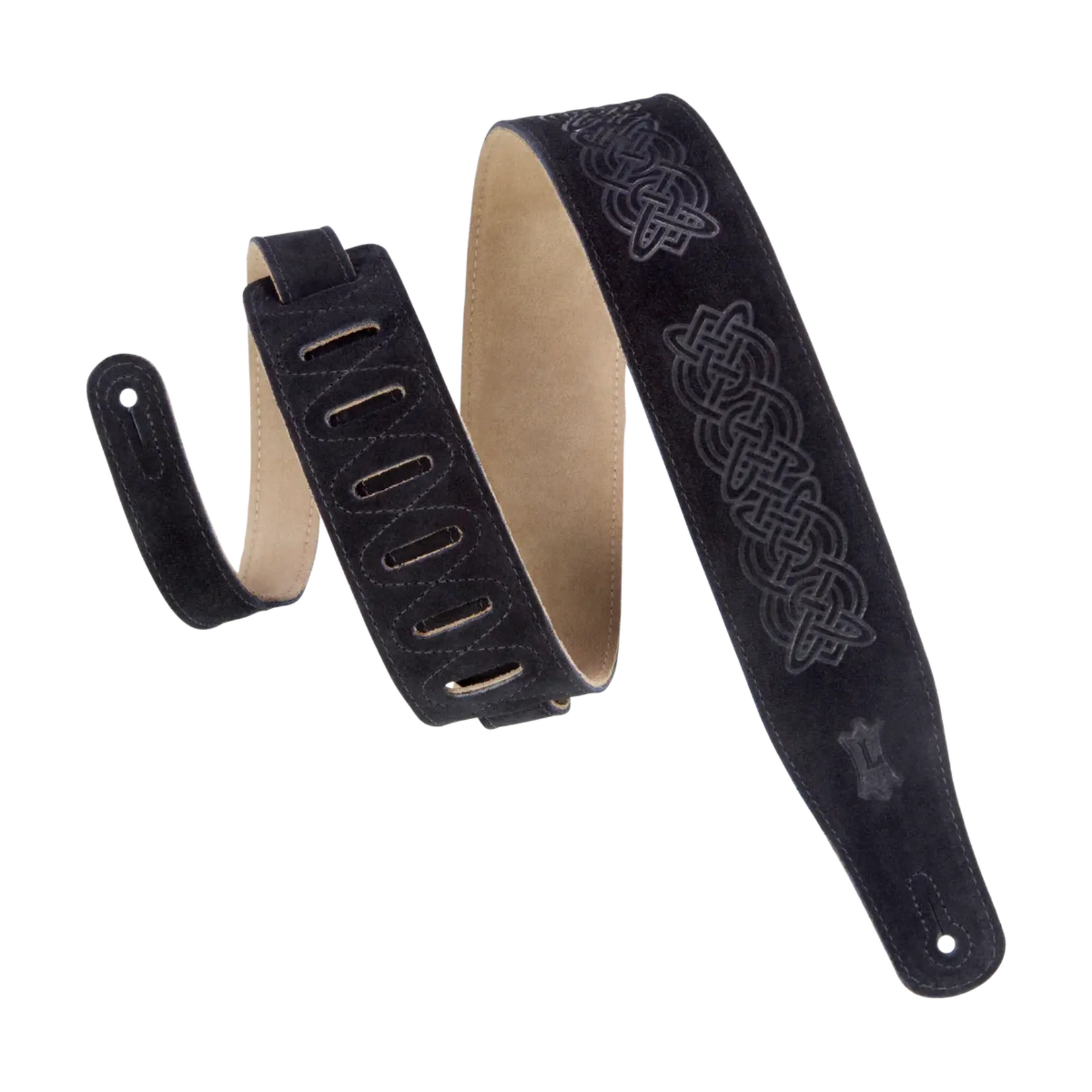 Levy's Celtic Embossed Suede Strap - Black