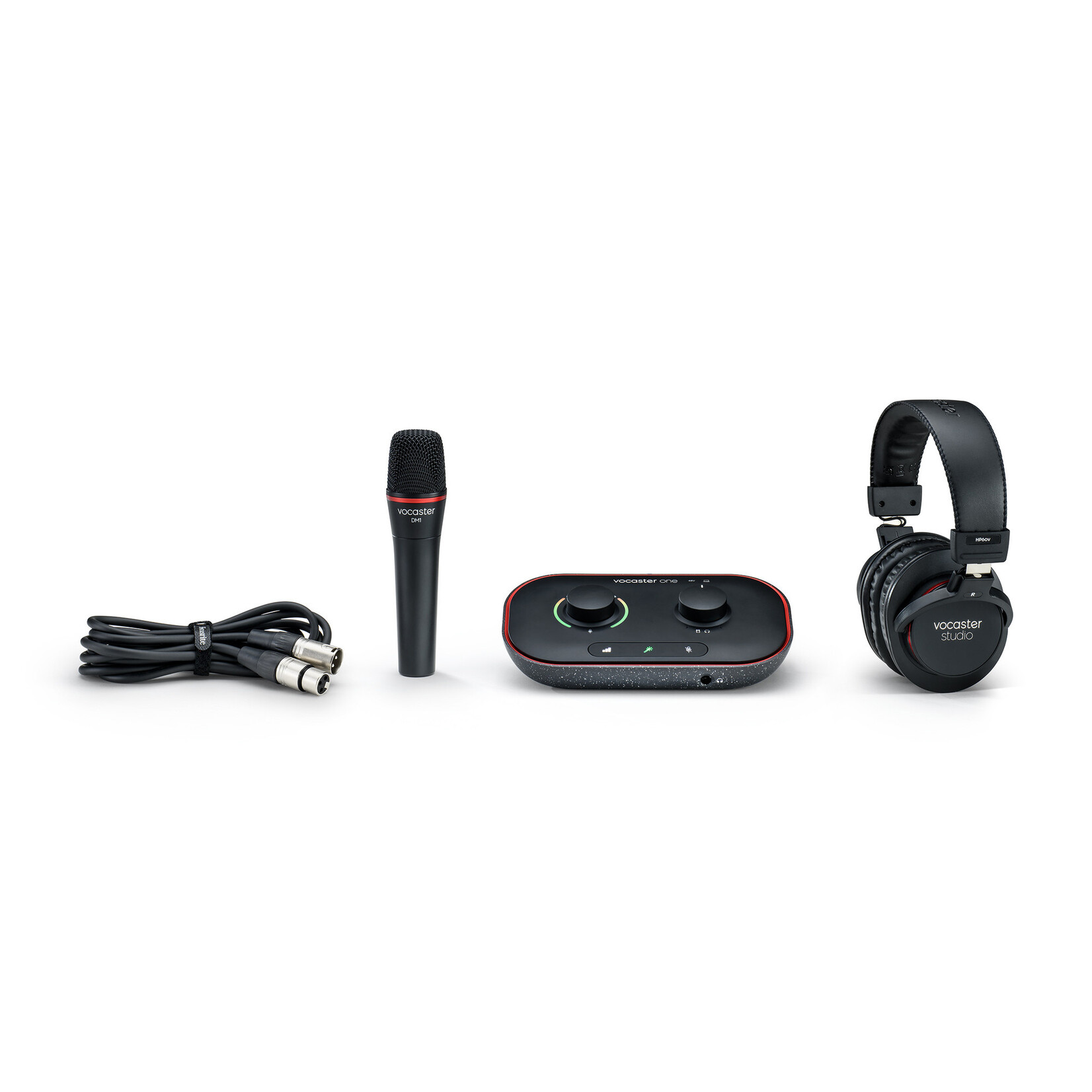 Focusrite Vocaster One Studio USB-C Podcasting Audio Interface Bundle