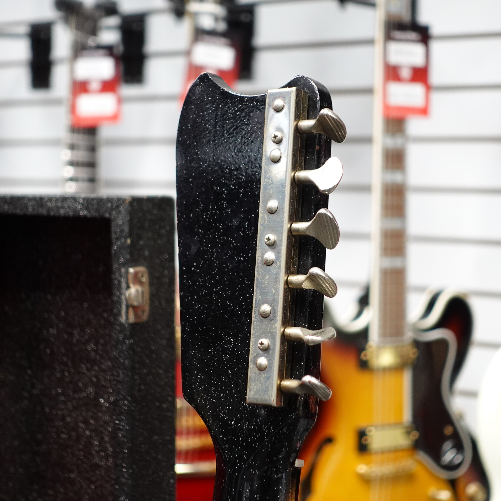 Vintage Silvertone 1448 Guitar and Amp Case - Black Sparkle (Used Circa 1960's)