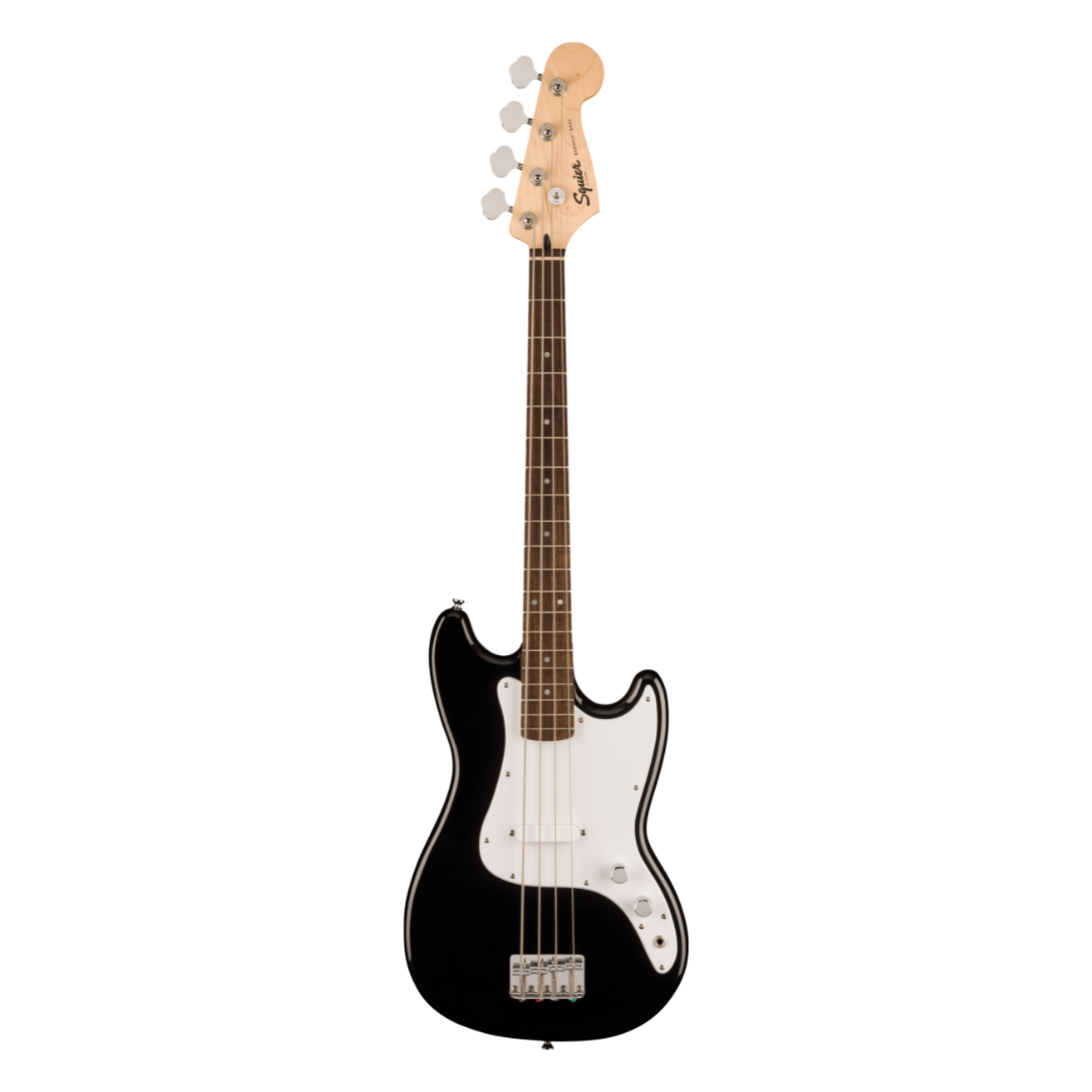 Squier Sonic Bronco Bass, Laurel Fingerboard, White Pickguard - Black