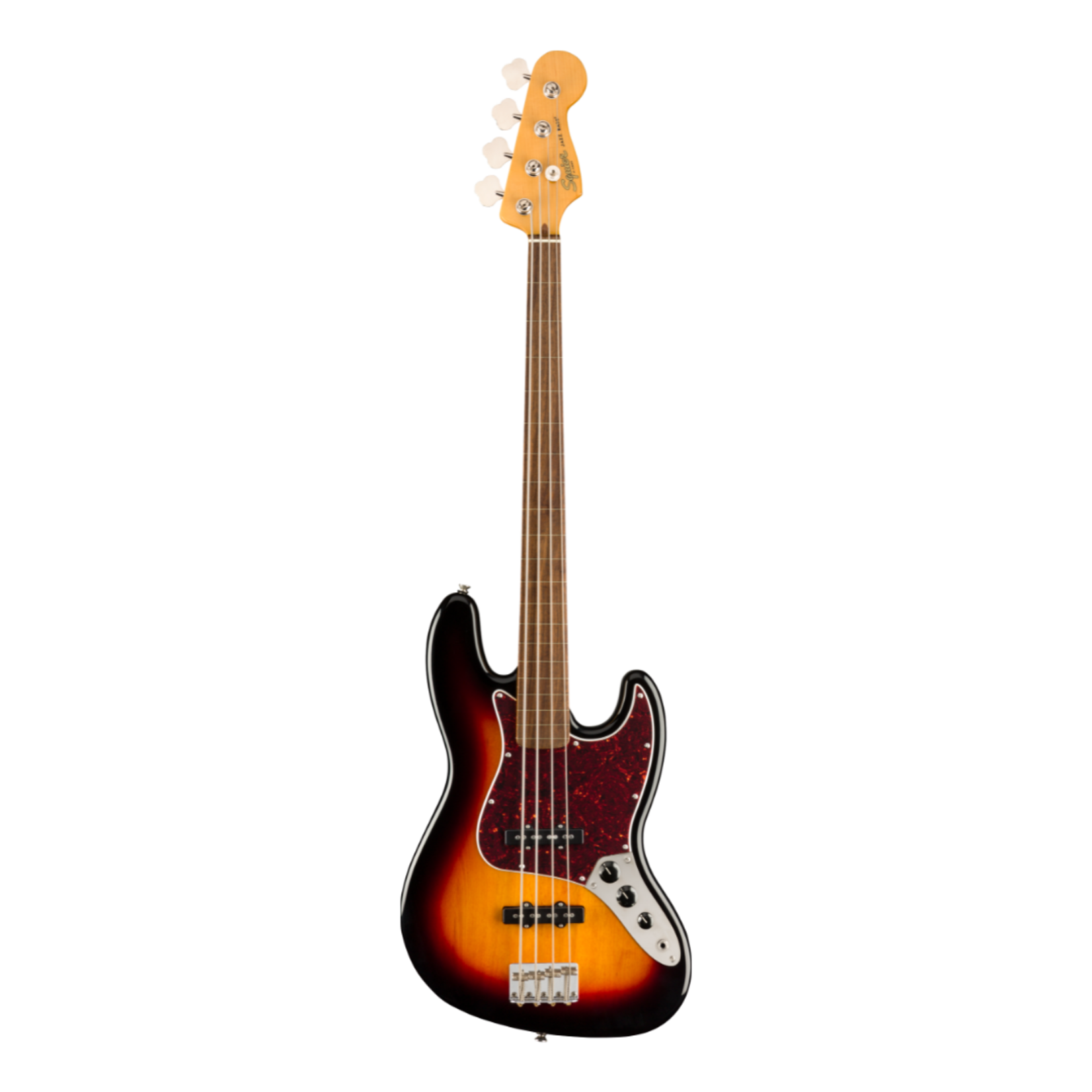 Squier Classic Vibe '60s Jazz Bass Fretless, Laurel Fingerboard - 3-Color Sunburst