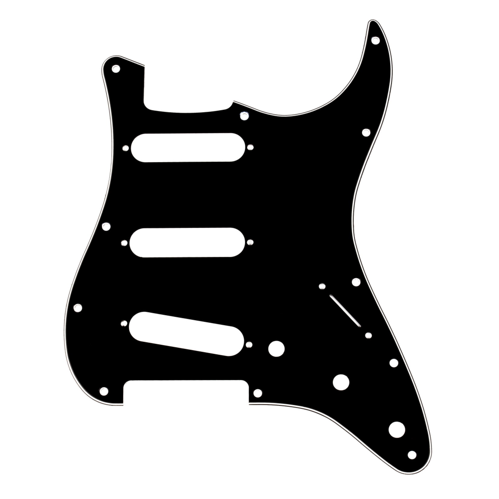 Fender Pickguard, Stratocaster S/S/S, 11-Hole Mount - B/W/B, 3-Ply