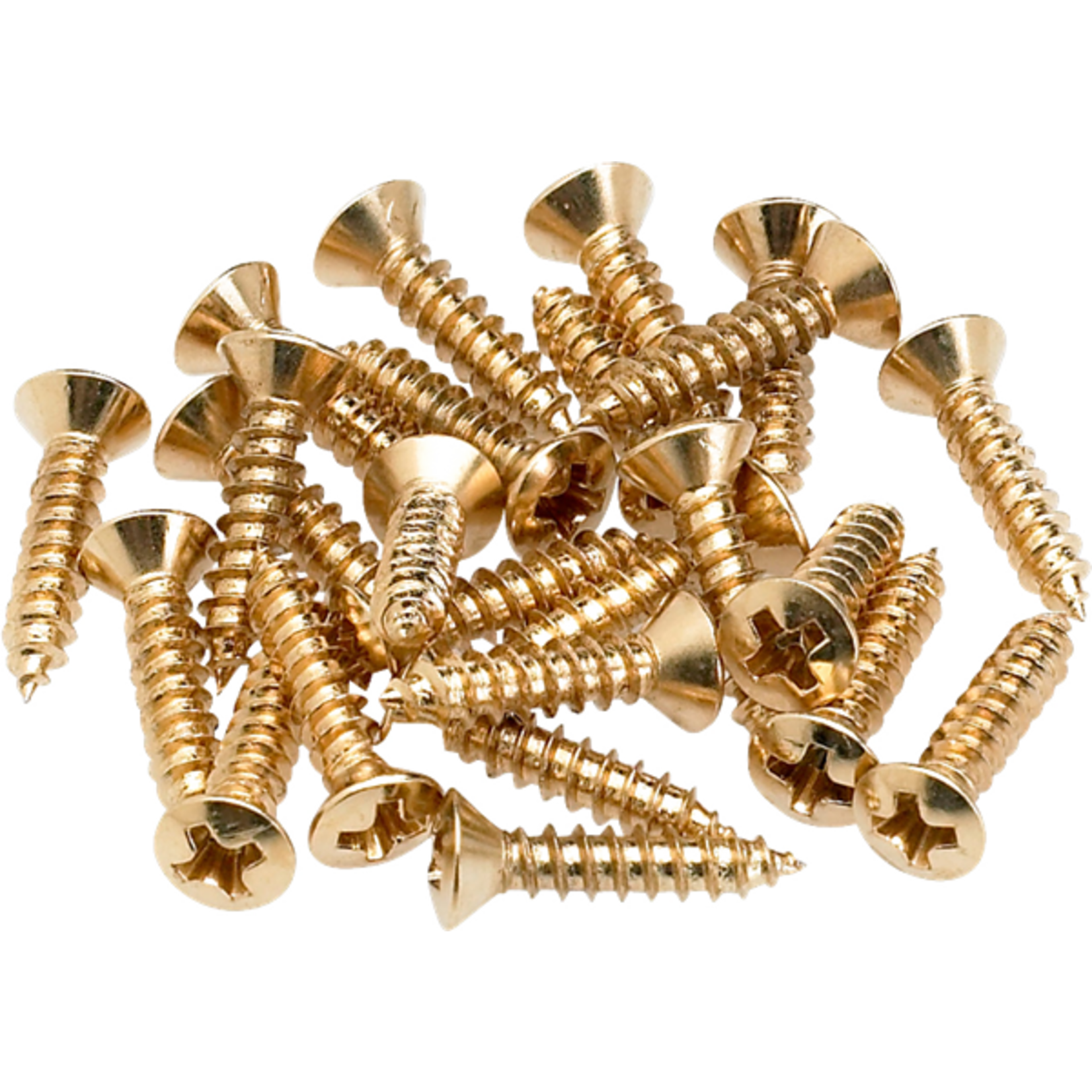 Fender Pickguard & Control Plate Mounting Screws (24) (Gold)