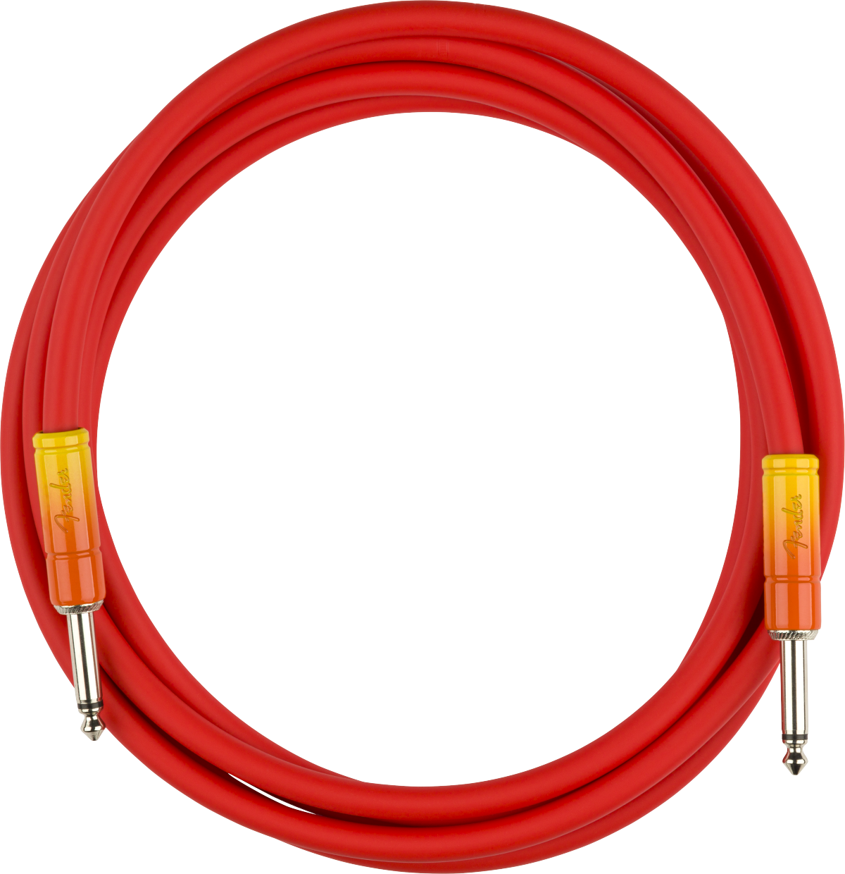 Fender Ombré Instrument Cable, Straight/Straight - 10', Tequila Sunrise