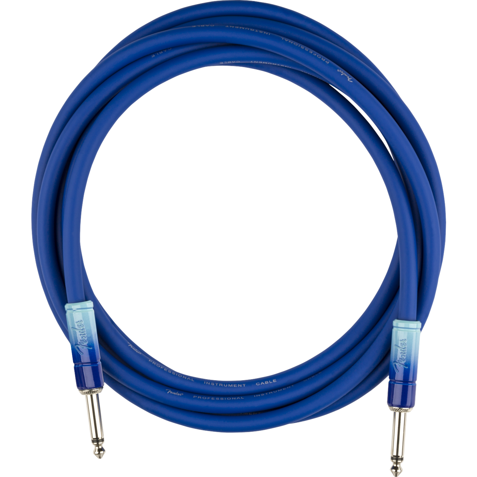 Fender Ombré Instrument Cable, Straight/Straight - 10', Belair Blue