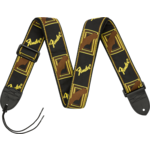 FENDER Fender Monogrammed Strap, Black/Yellow/Brown, 2"