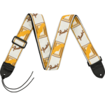 FENDER Fender Monogrammed Strap, White/Brown/Yellow, 2"