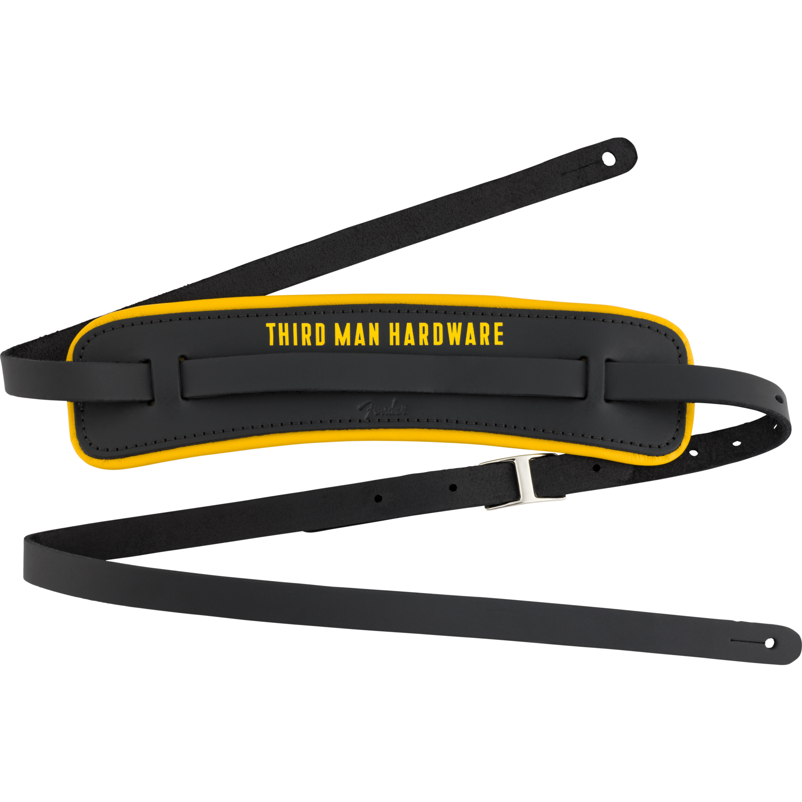 Fender x Third Man Hardware Leather Strap - Black/Yellow