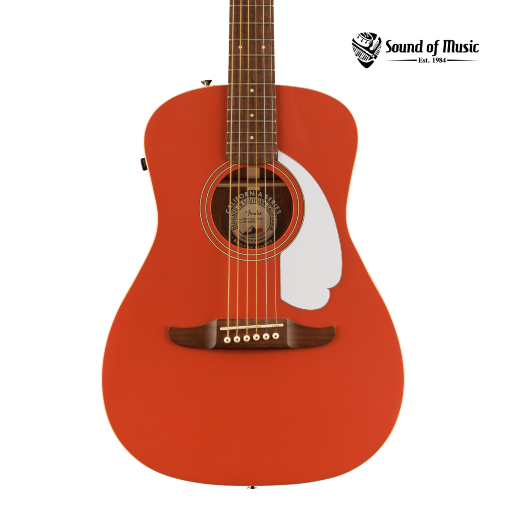 Fender Malibu Player Acoustic-Electric Guitar - Fiesta Red