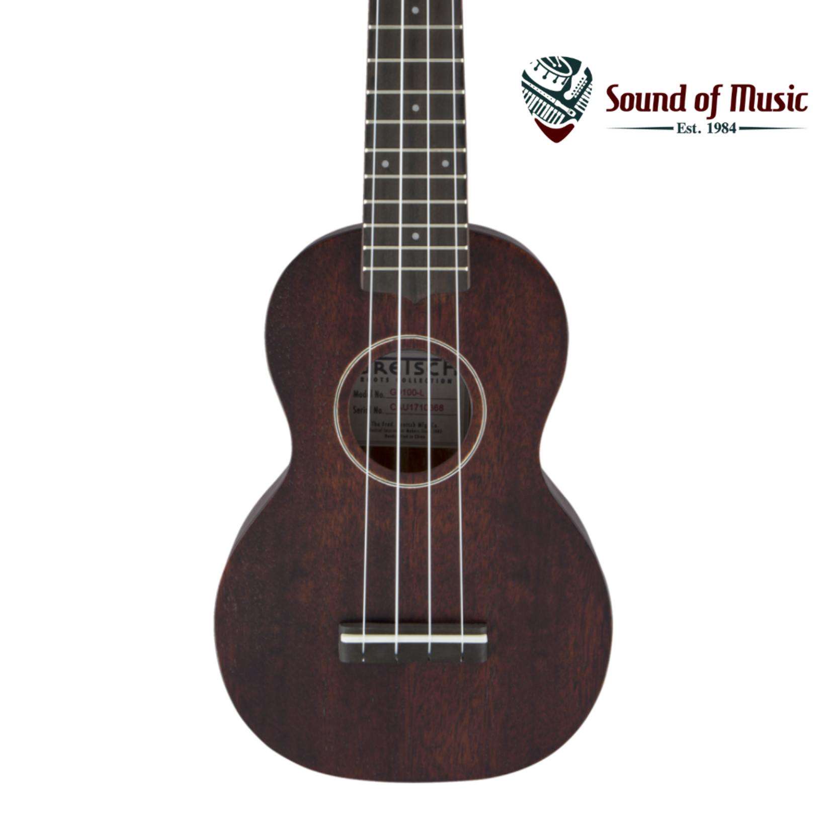 Gretsch G9100-L Soprano Long-Neck Ukulele with Gig Bag - Vintage Mahogany Stain