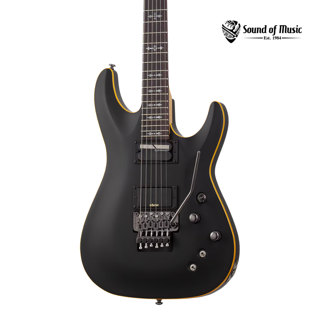 Schecter Demon-6 FR-S Electric Guitar - Aged Black Satin