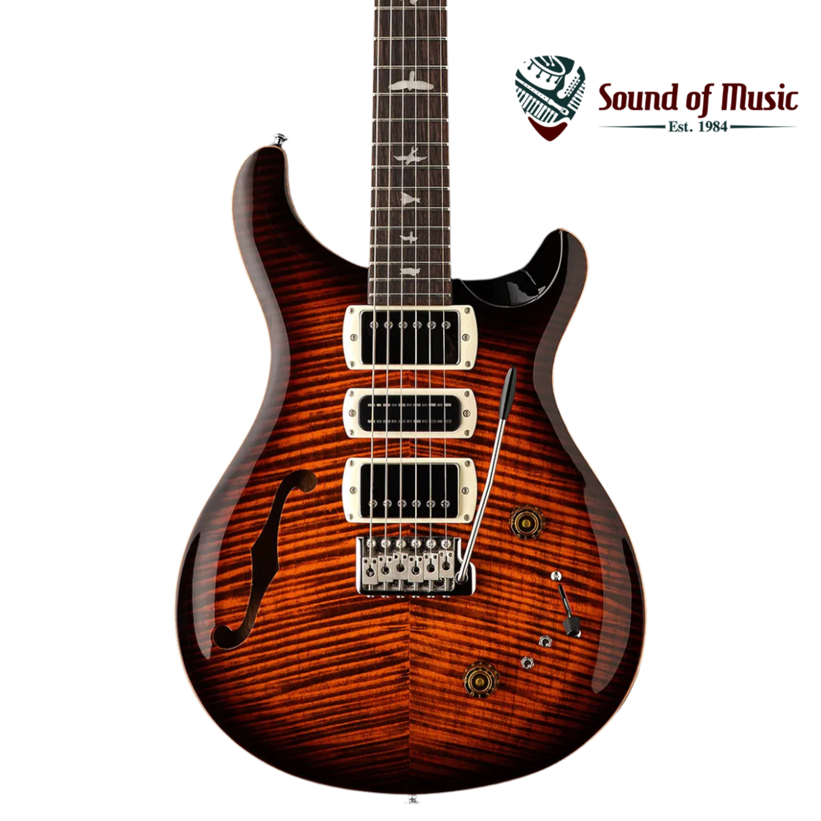 PRS SE Special Semi-Hollow Electric Guitar W/Gig Bag - Orange Tiger Smokeburst
