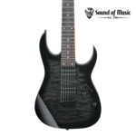 IBANEZ Ibanez Gio GRG7221QA 7-String Electric Guitar - Transparent Black Sunburst