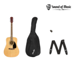 FENDER Fender FA-115 Dreadnought Acoustic Guitar Package w/ Bag, Strap, Picks, Strings and 3-Months of Fender Play - Natural