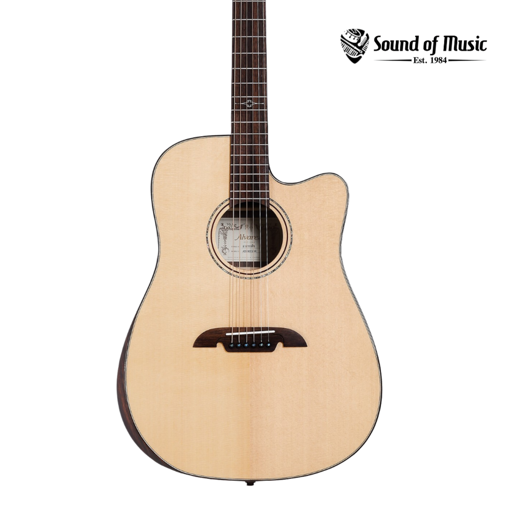Alvarez ADE90CEAR Artist Elite Dreadnought Acoustic-Electric w/ Bevel Edge Armrest Cutaway EQ & Tuner