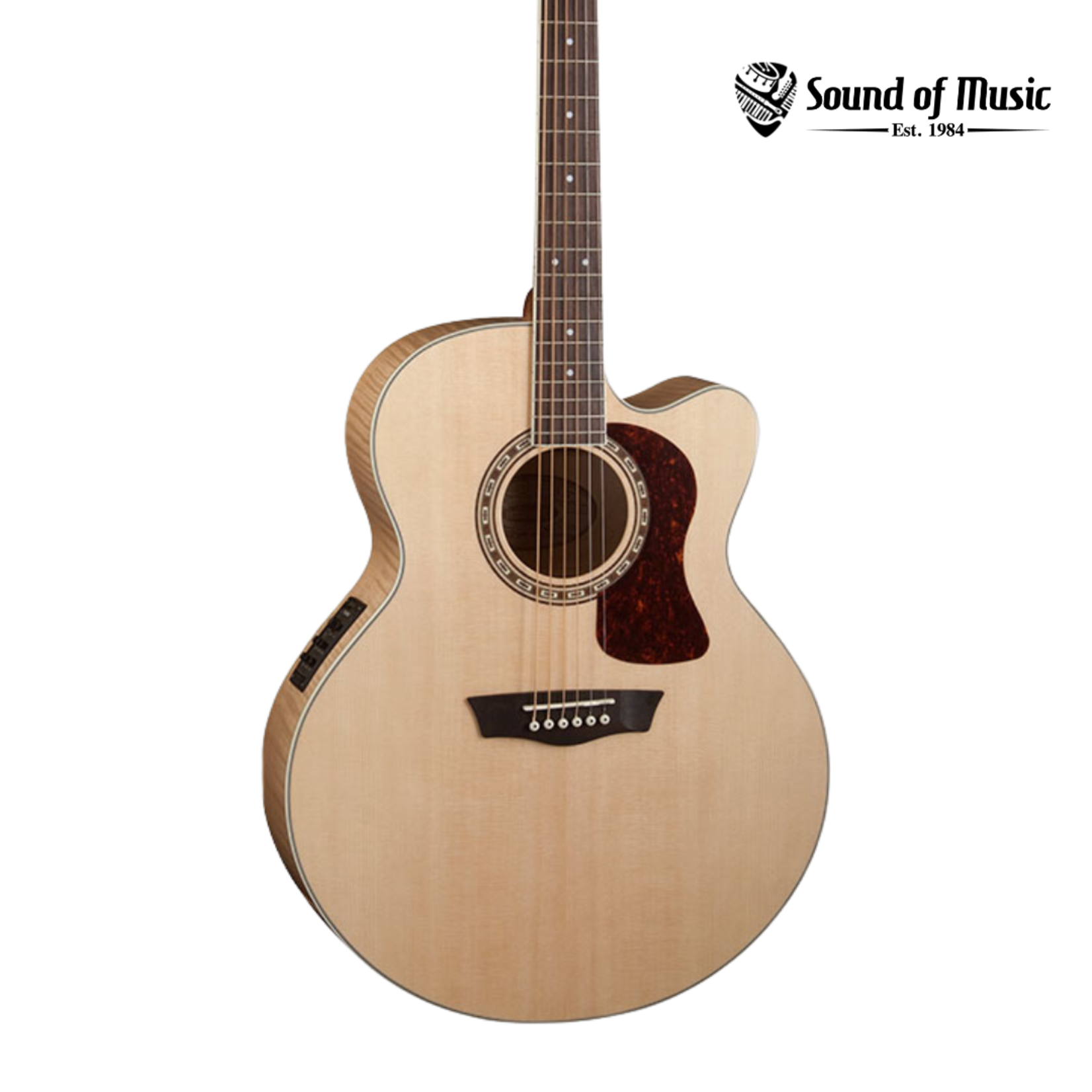 Washburn J40SCE Heritage 40 Series Jumbo Acoustic-Electric Guitar - Natural