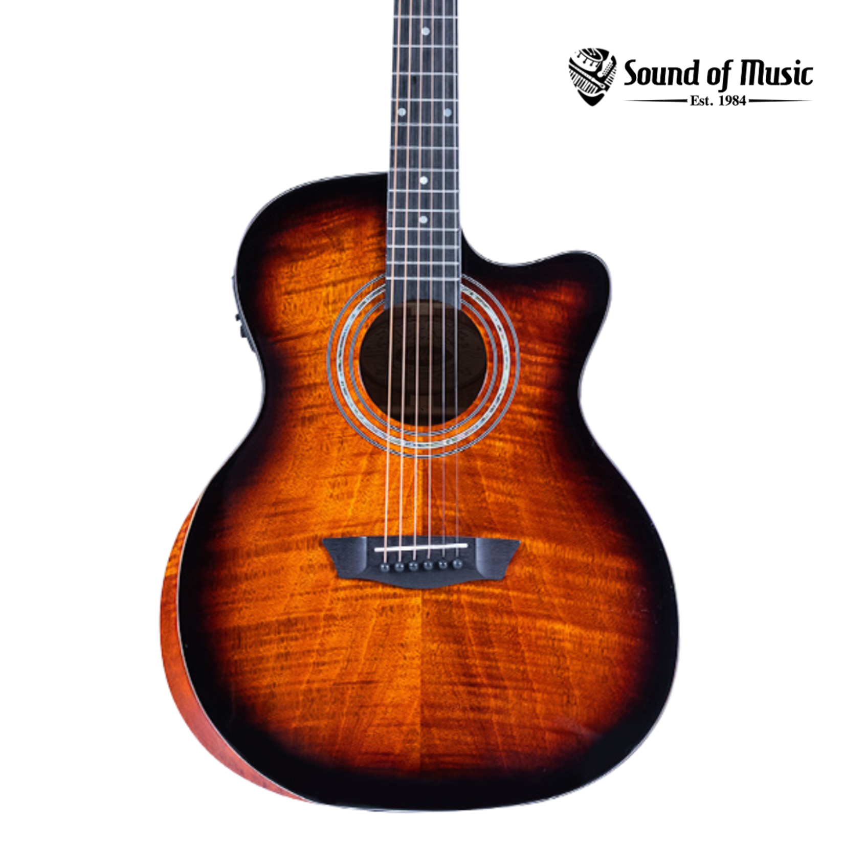 Washburn Comfort G12FCE Acoustic-Electric Guitar - Sunburst