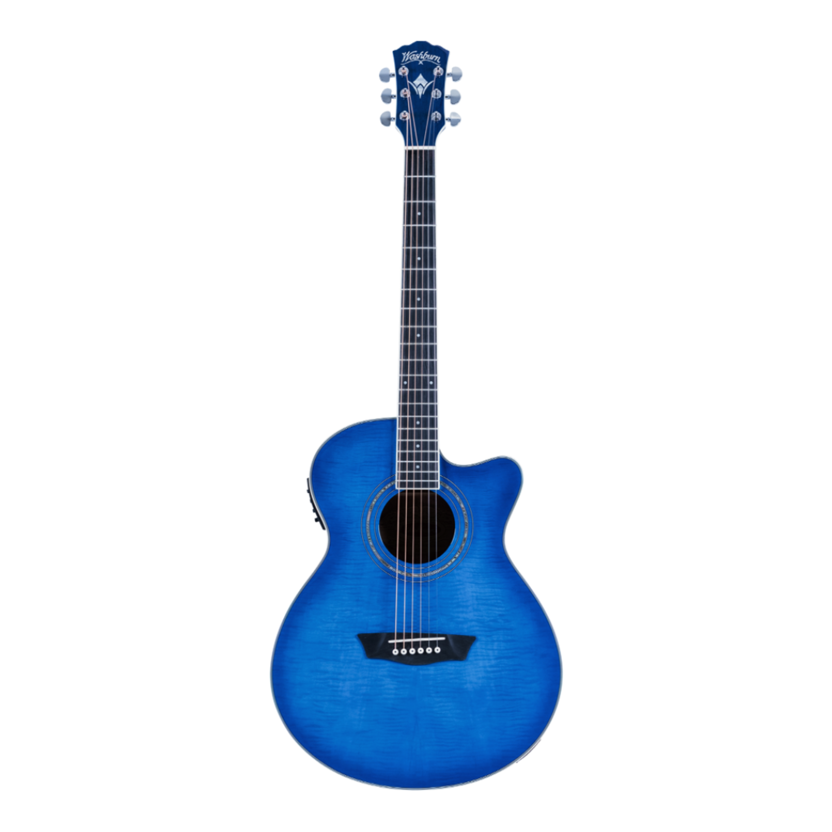 Washburn Festival EA15 Acoustic-Electric Guitar - Transparent Blue
