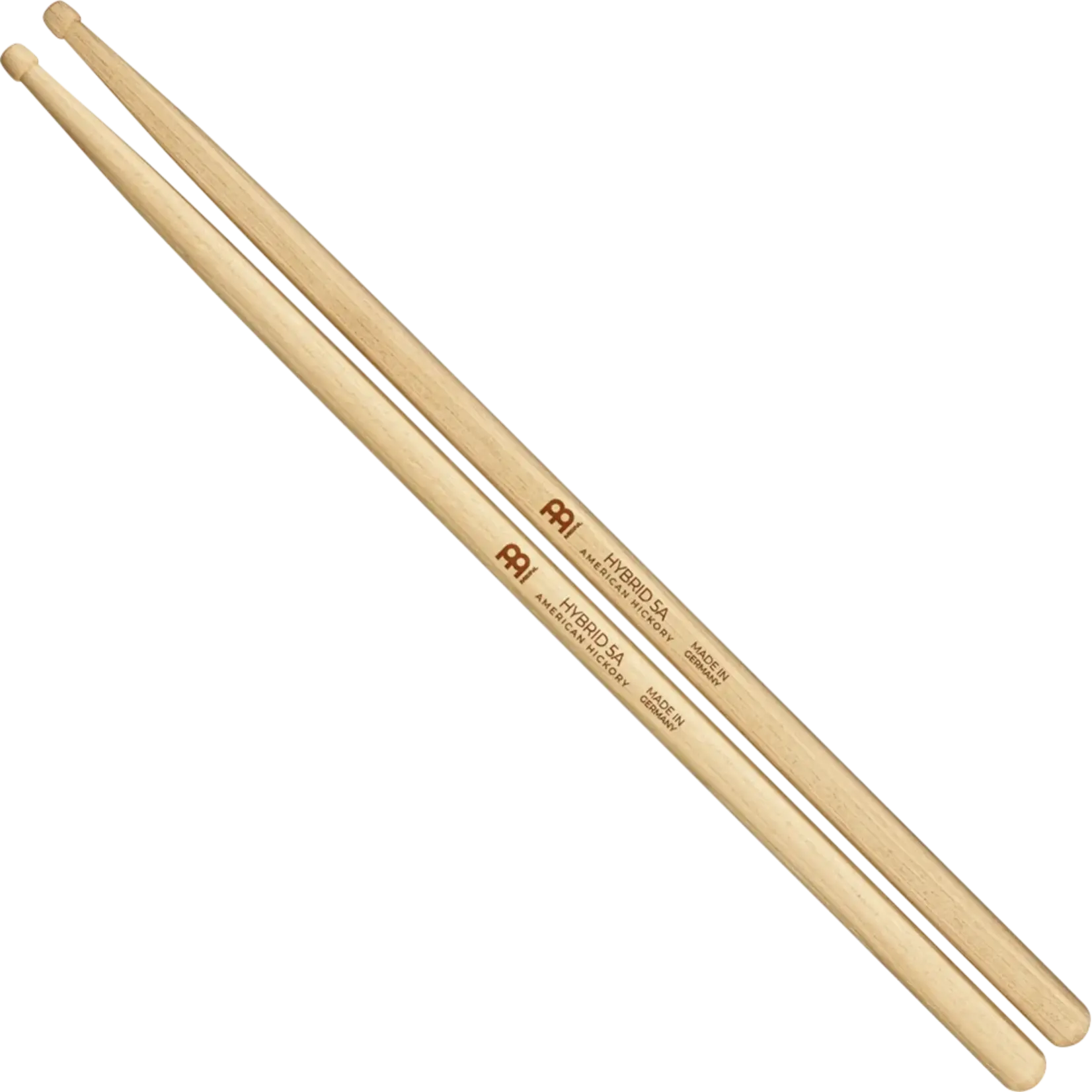 Meinl Hybrid 5A Drumstick, Hickory, Medium, Hybrid tip, Pair