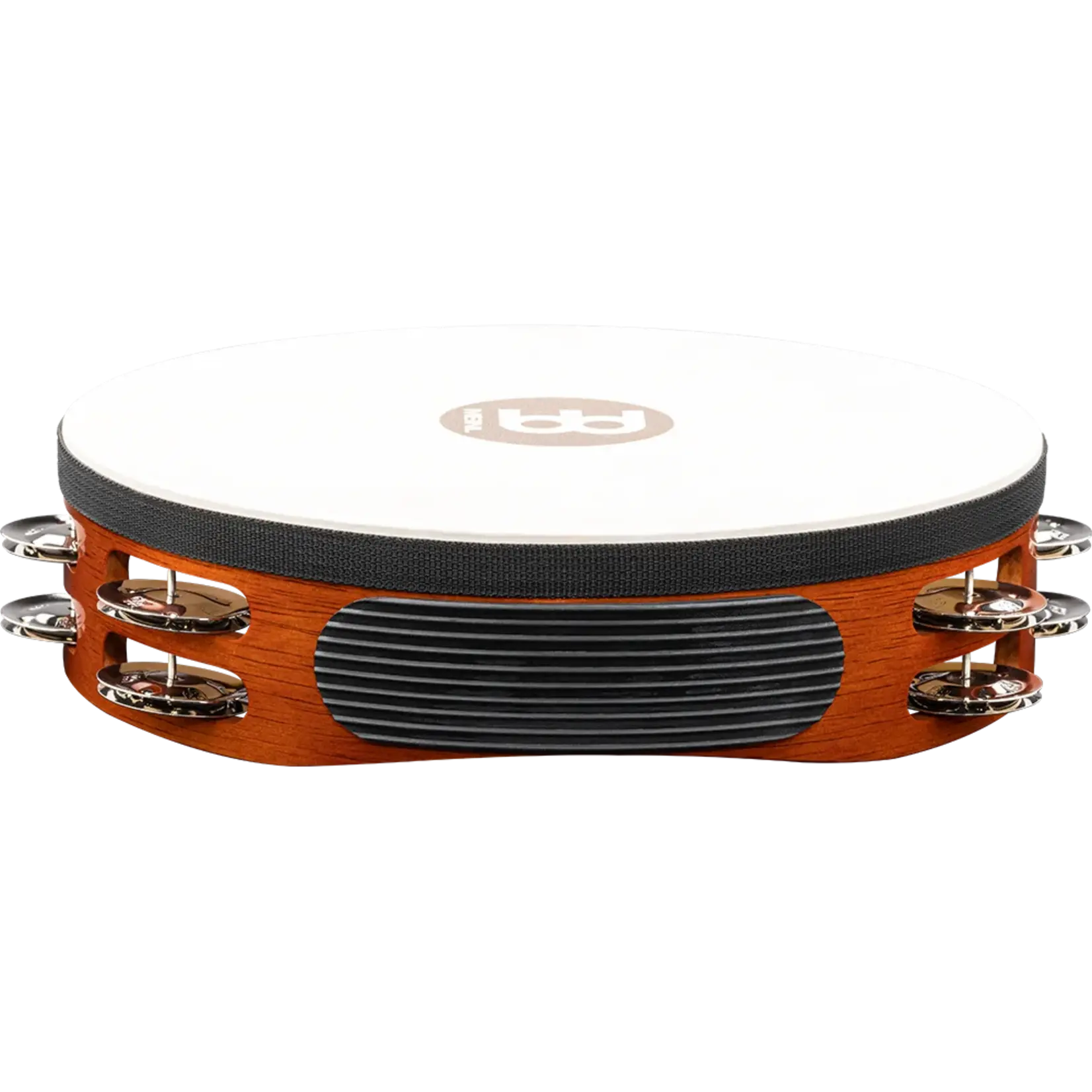 Meinl Percussion 10" Traditional Goatskin Wood Tambourine, Dual row - Antique Brown
