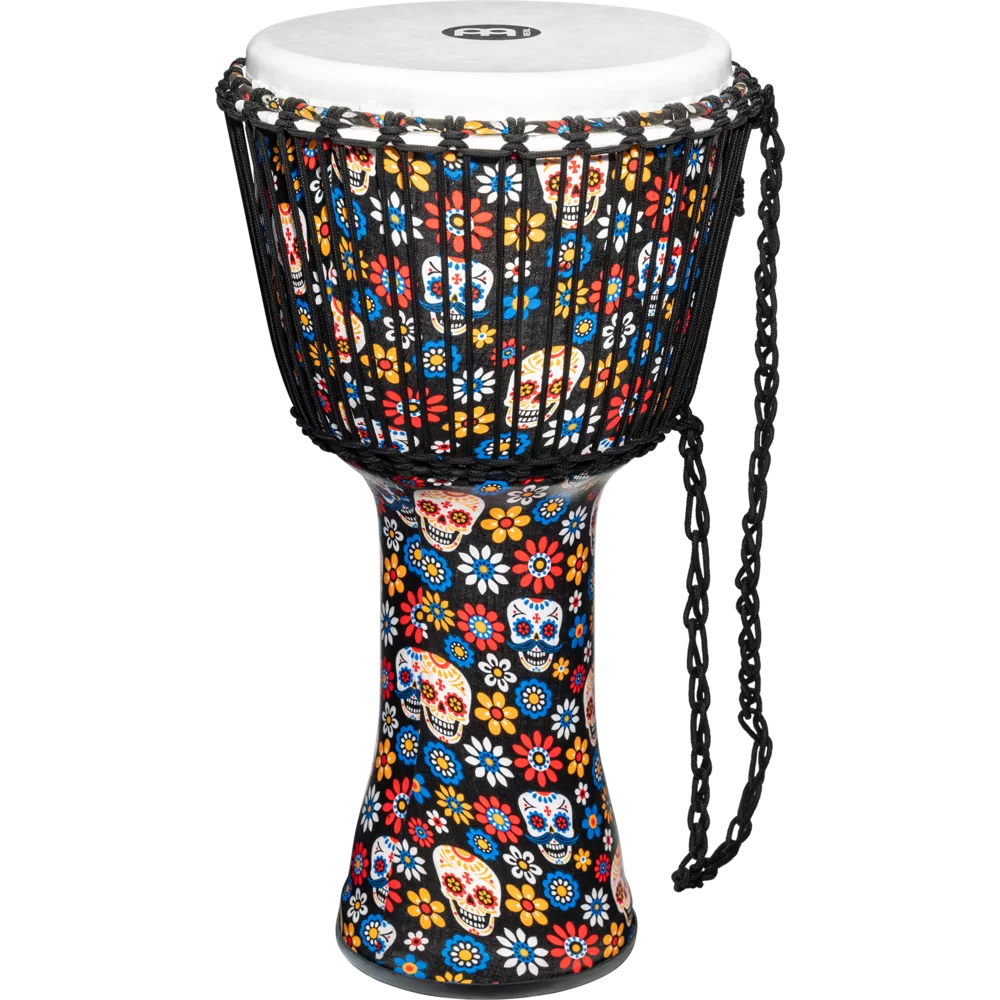 Meinl Percussion 12" Rope Tuned Travel Series Djembe - Day of the Dead