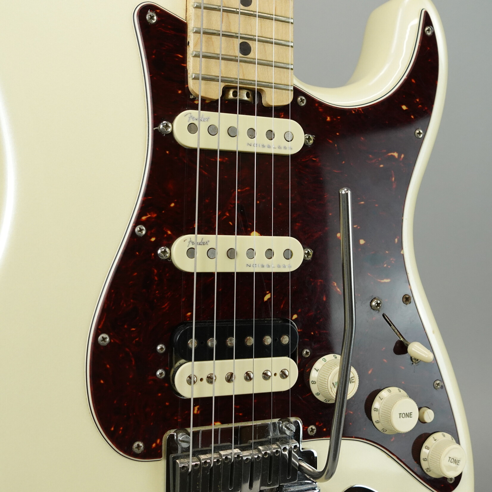 Fender American Elite Stratocaster HSS, Maple Fingerboard W/Case - Olympic Pearl (Used)