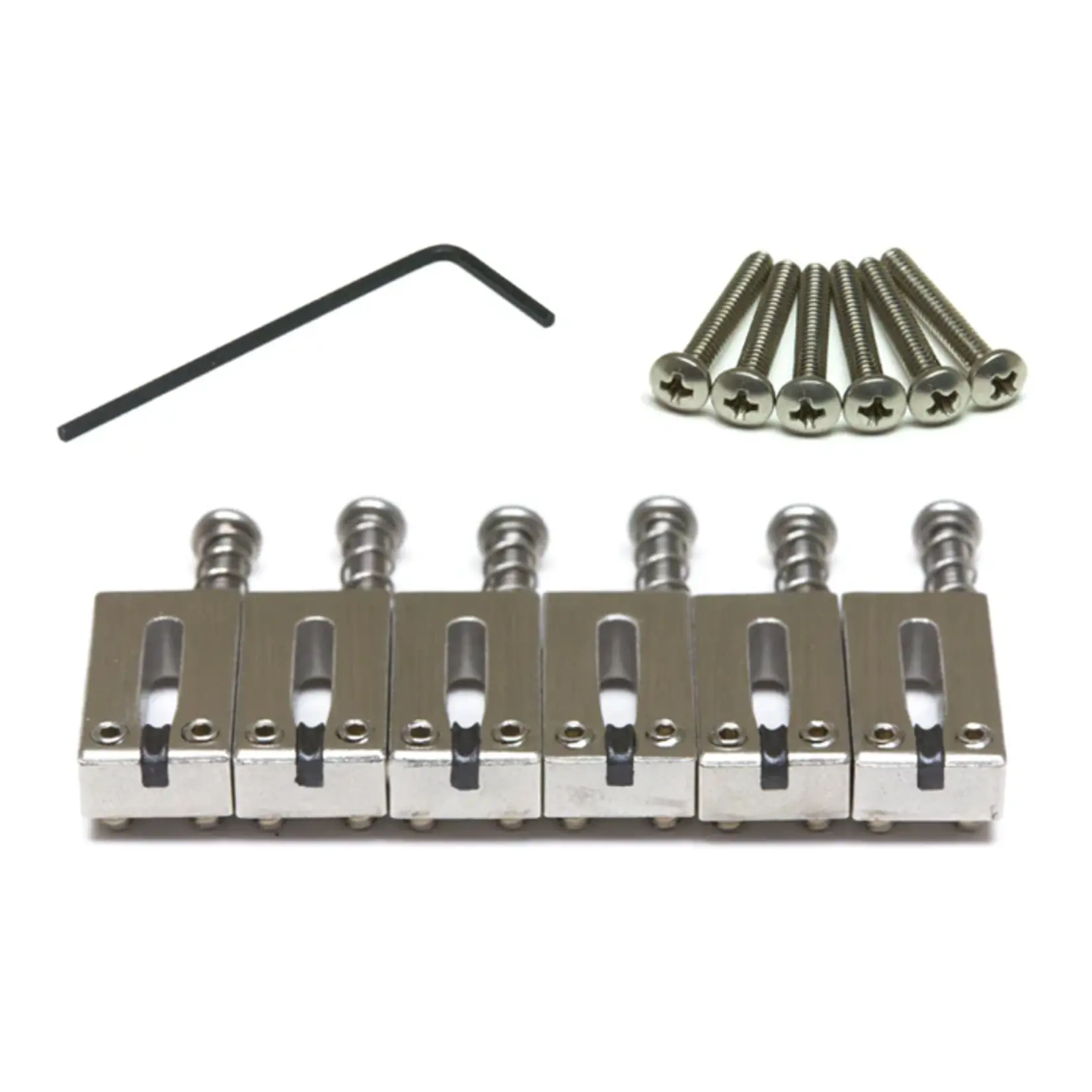 Graphtech String Saver Classics Saddles Set Offset Strat & Tele Style PG-8001 - Brushed Steel