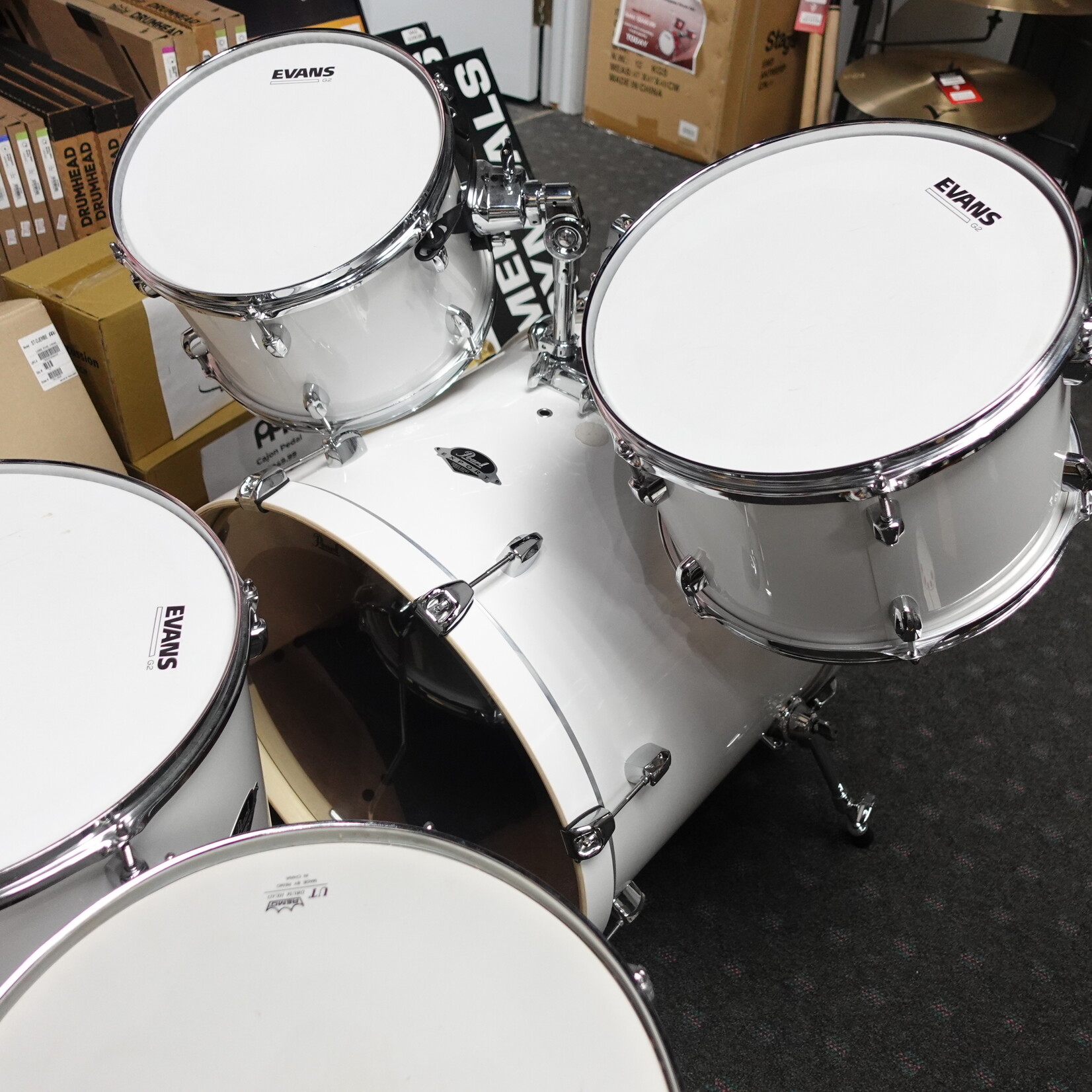Pearl Export Series 5-Piece Complete Drum Kit - White (Used)
