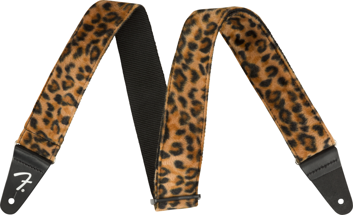 Fender Wild Animal Print Strap, Leopard, 2"