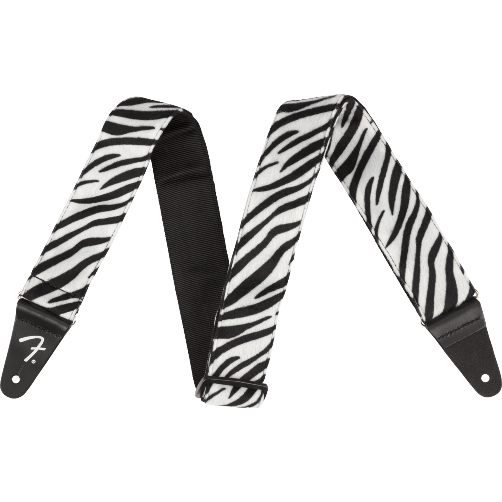 Fender Wild Animal Print Strap, Zebra, 2"