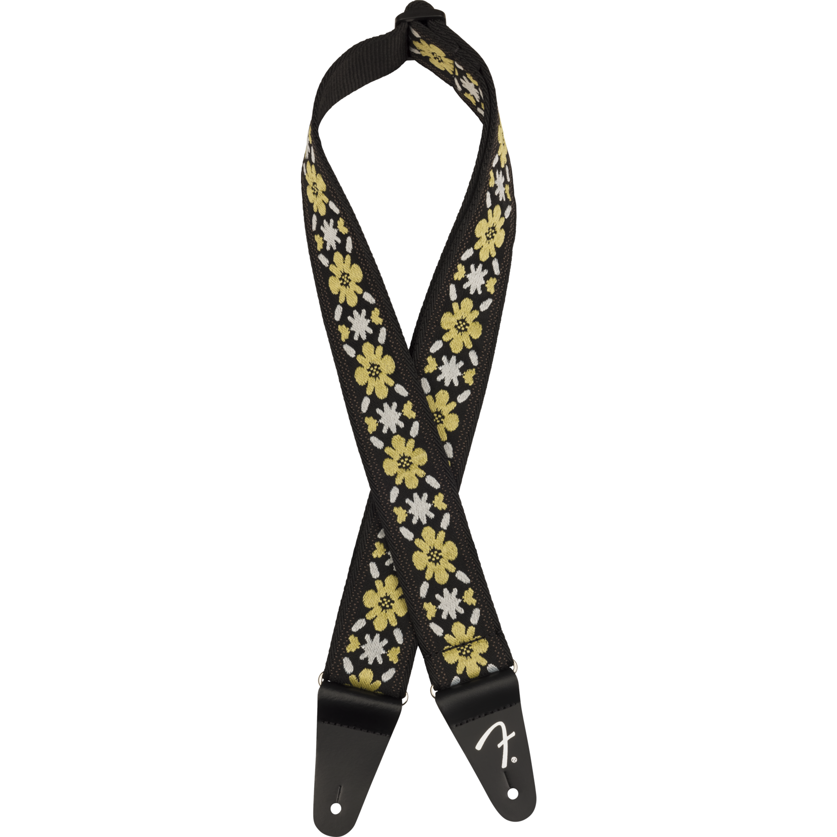 Fender Pasadena Woven Strap, Yellow Clover, 2"