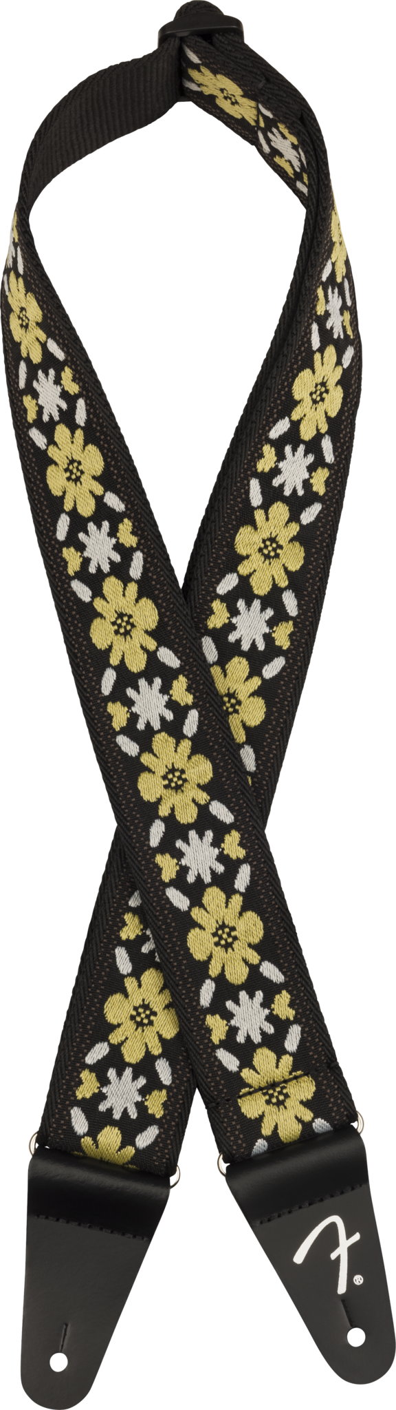 Fender Pasadena Woven Strap, Yellow Clover, 2"