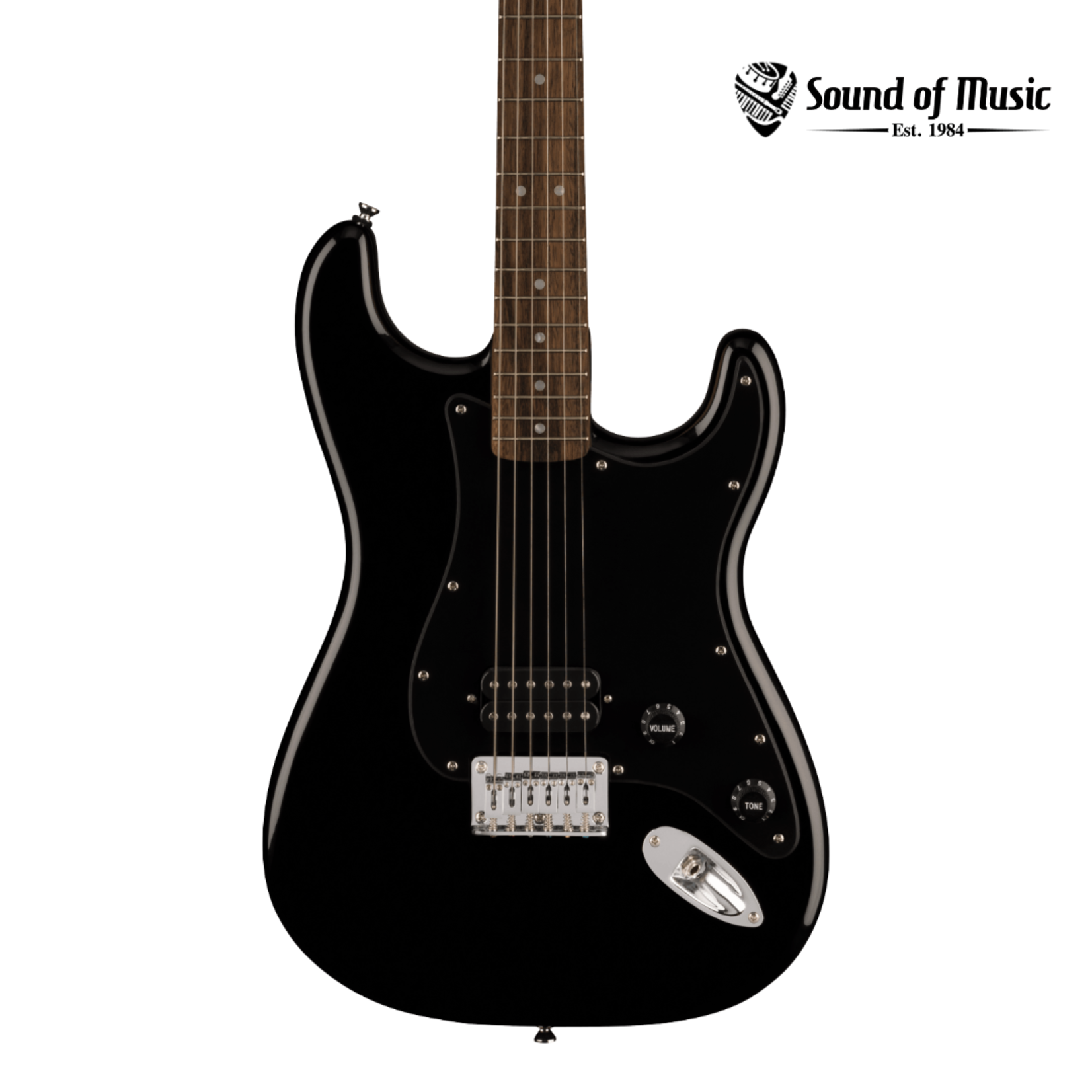 Squier Sonic Stratocaster HT H, Laurel Fingerboard, Black Pickguard - Black