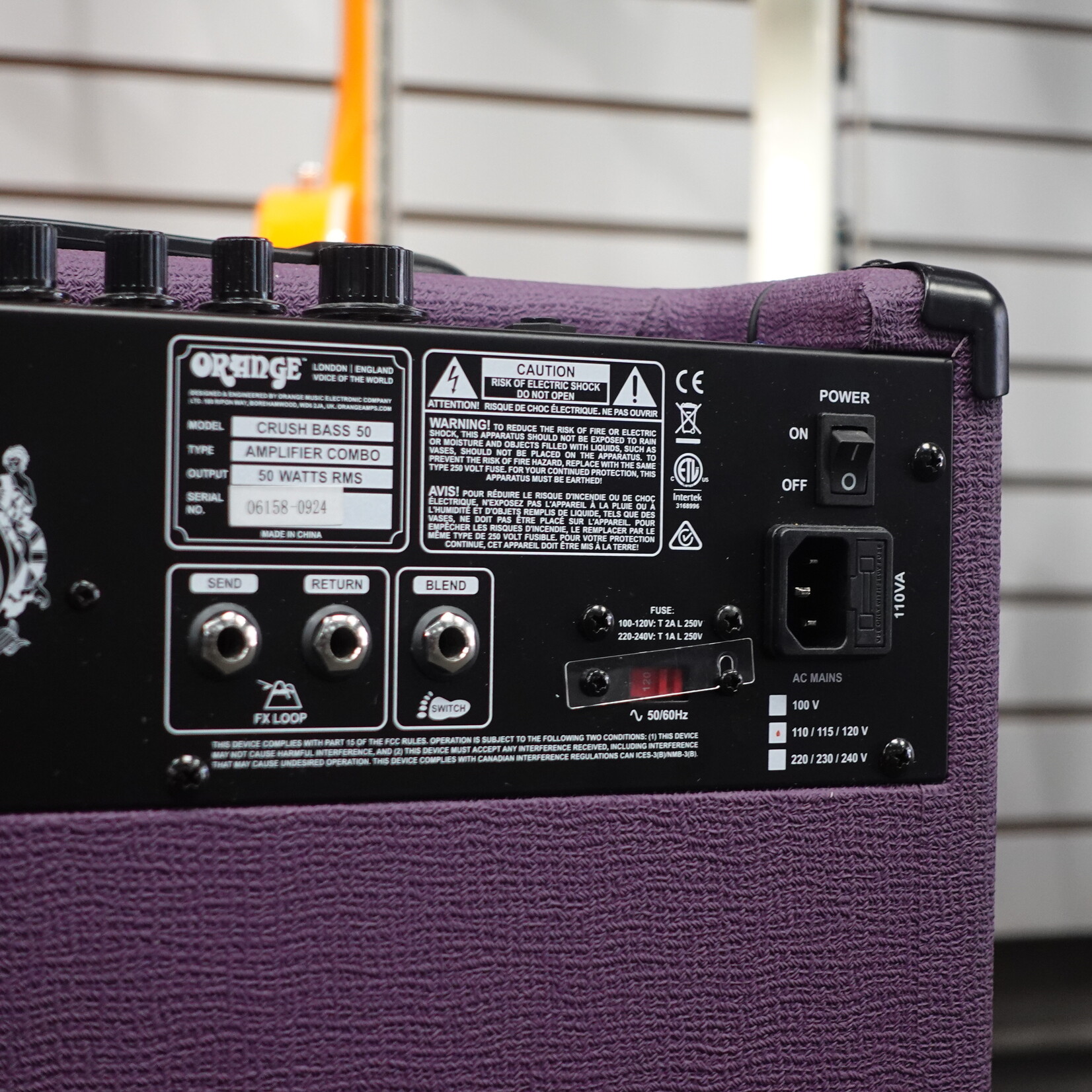 Orange Crush Bass 50 Glenn Hughes Limited Edition 1x12 50-Watt Combo Bass Amp - Purple (Used)