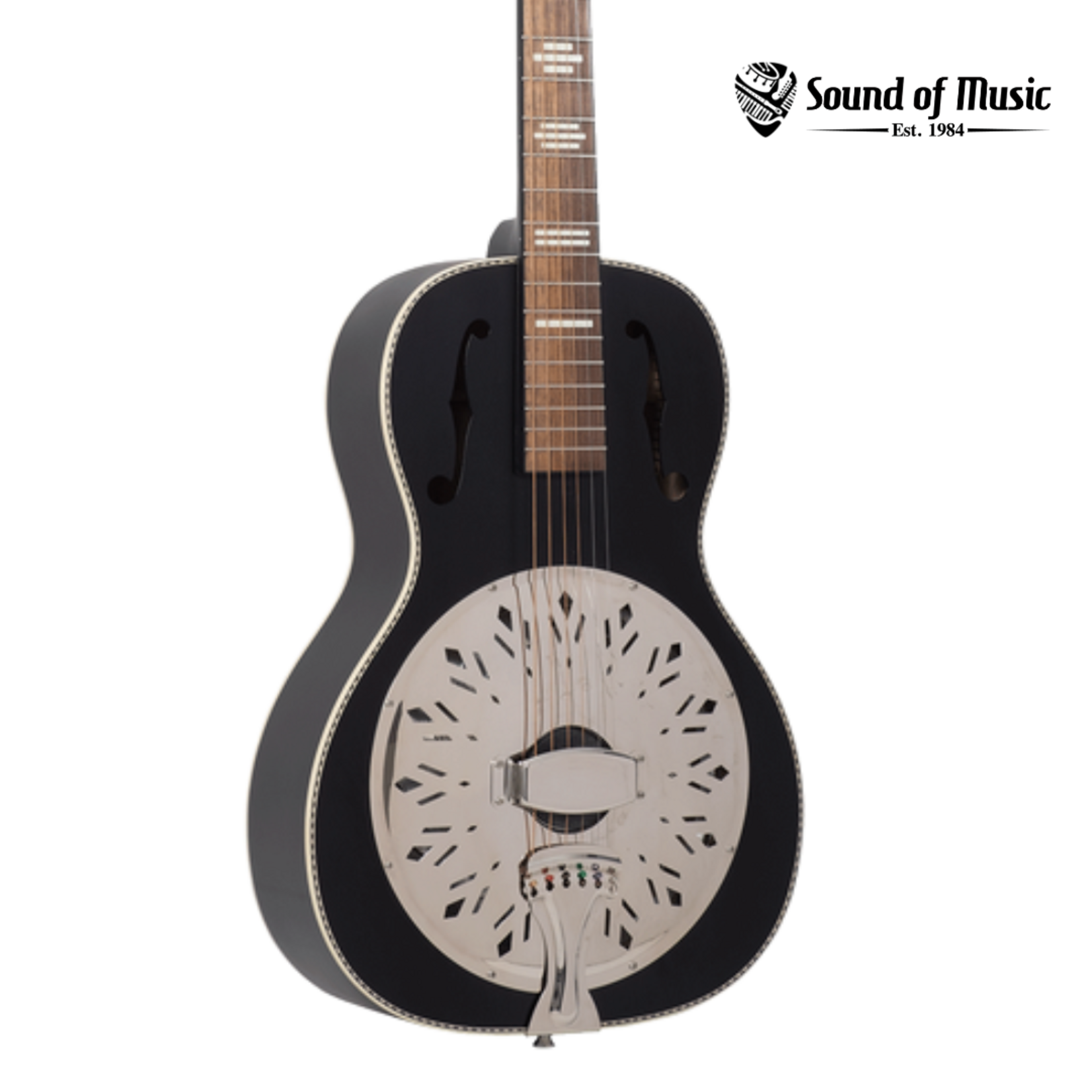 Recording King Dirty 30s Minnie Bucker Acoustic-Electric Resonator Guitar - Black Matte