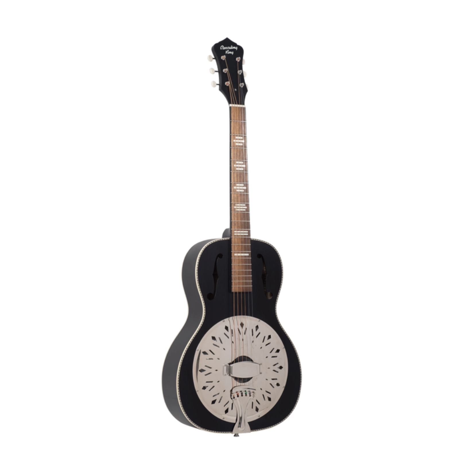 Recording King Dirty 30s Minnie Bucker Acoustic-Electric Resonator Guitar - Black Matte