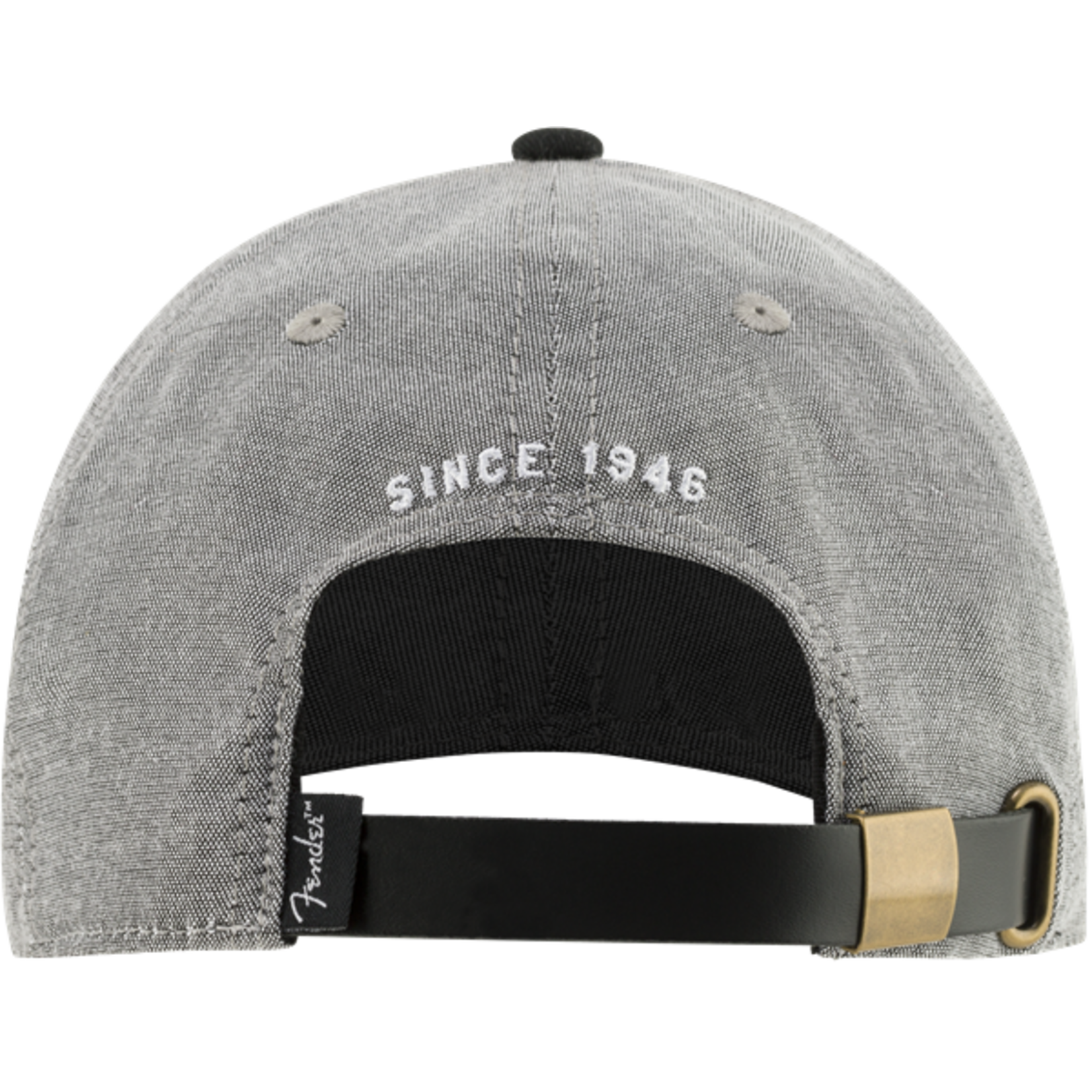 Fender Hipster Dad Hat, Gray and Black, One Size Fits Most