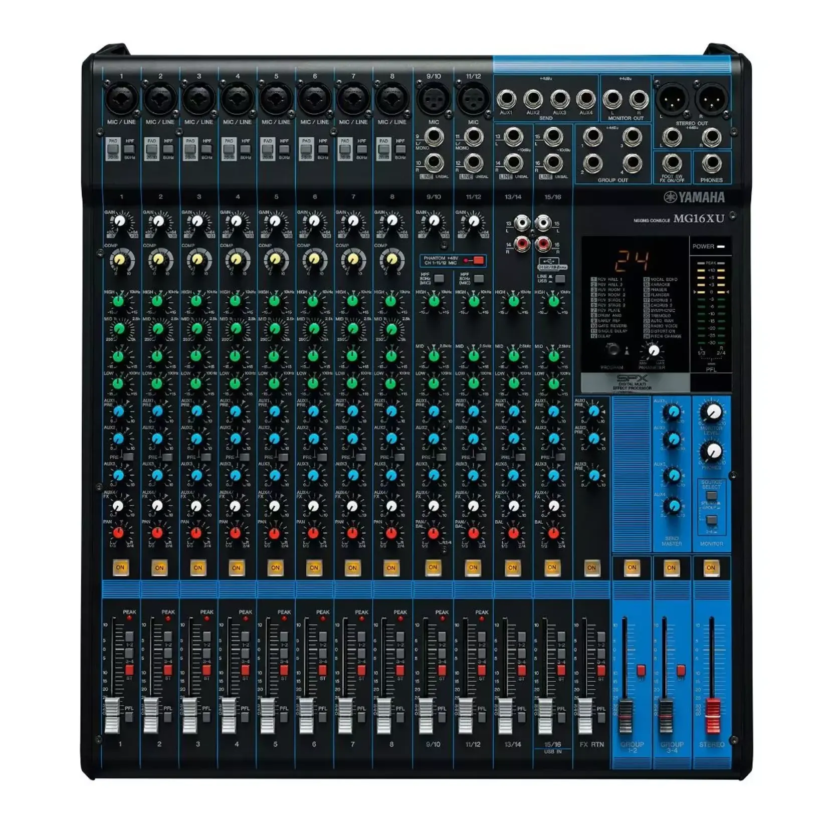 Yamaha MG16XU - 16-Input Mixer with Built-In FX and 2-In/2-Out USB Interface