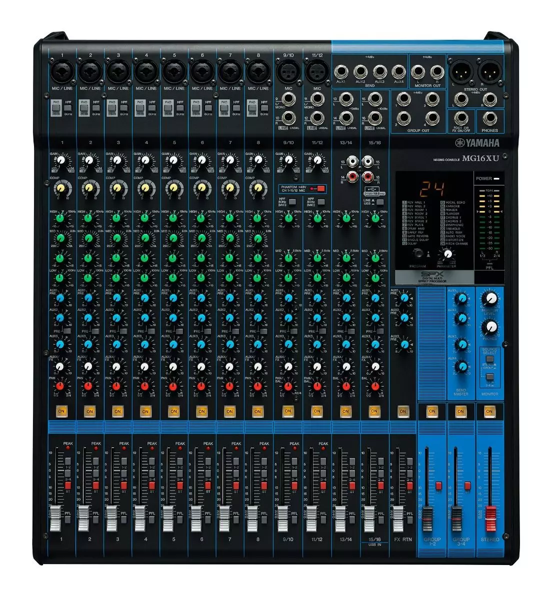 Yamaha MG16XU - 16-Input Mixer with Built-In FX and 2-In/2-Out USB Interface