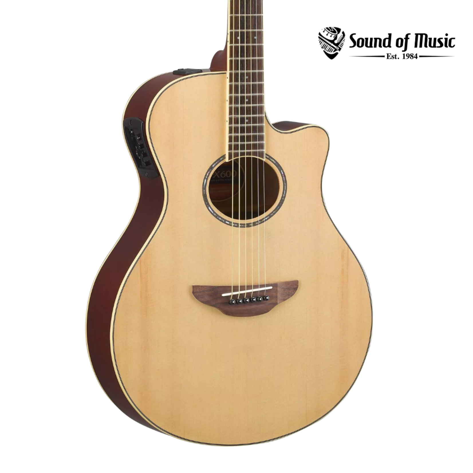 Yamaha APX600 Thinline Cutaway Acoustic-Electric Guitar - Natural Satin
