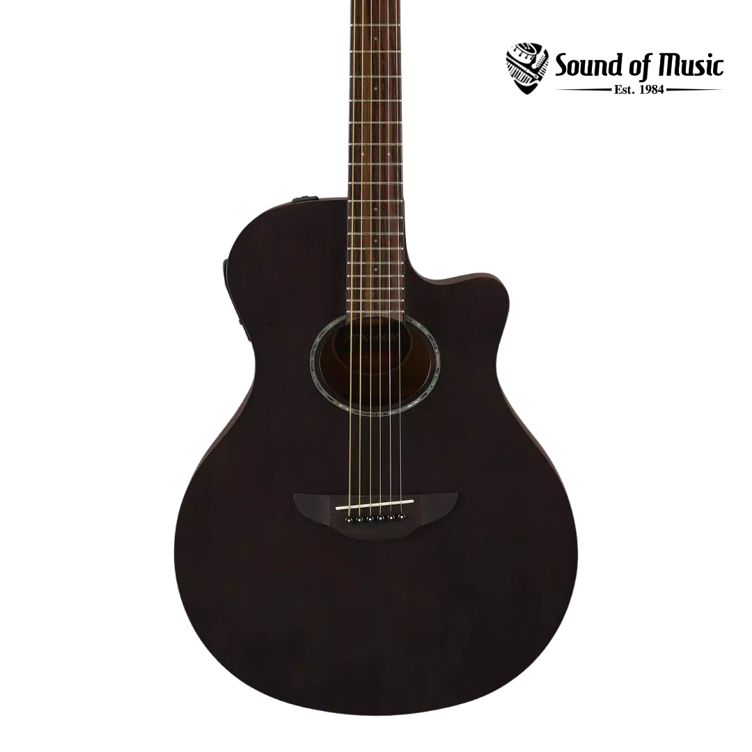 Yamaha APX600M Thinline Cutaway Acoustic-Electric Guitar - Smokey Black