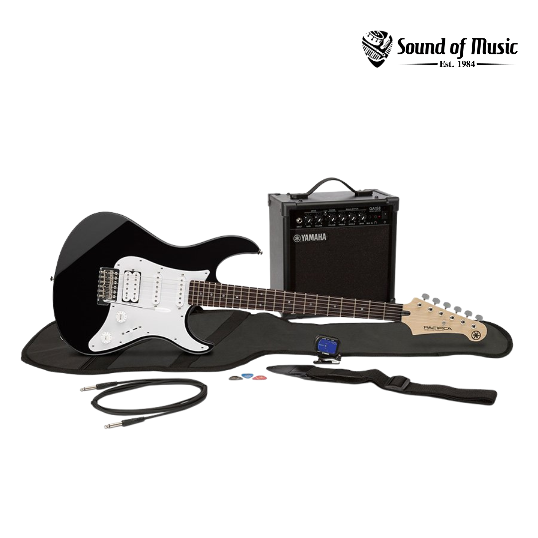 Yamaha GigMaker EG Electric Guitar Pack W/Amp, Cable, Picks, Tuner & Strap - Black