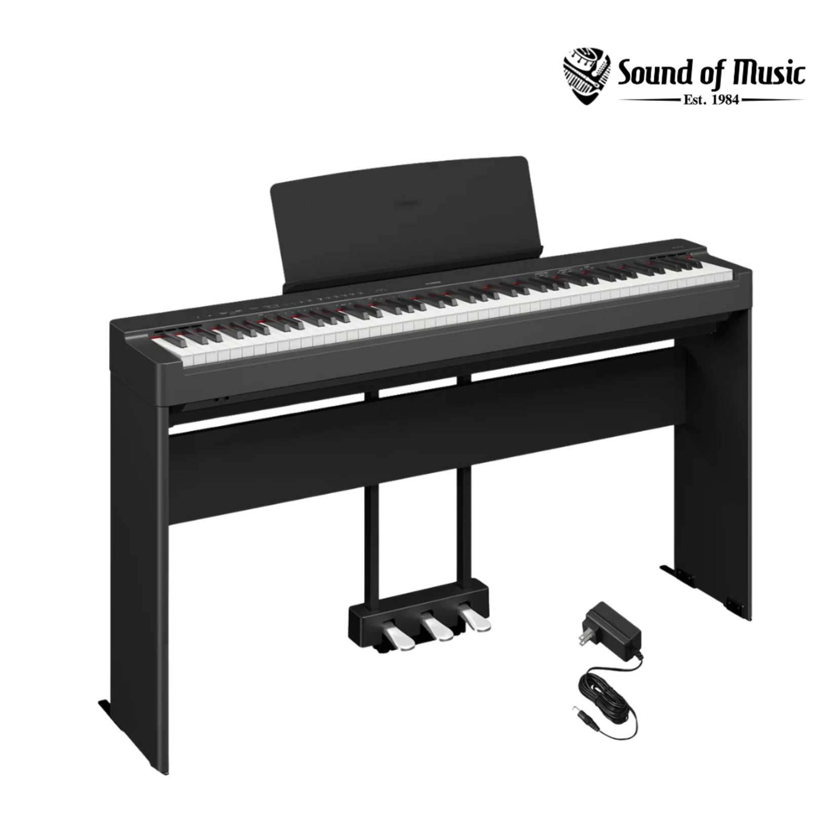 Yamaha P-225B 88-Key Digital Piano Home Bundle W/Pedal, Bench And Stand - Black
