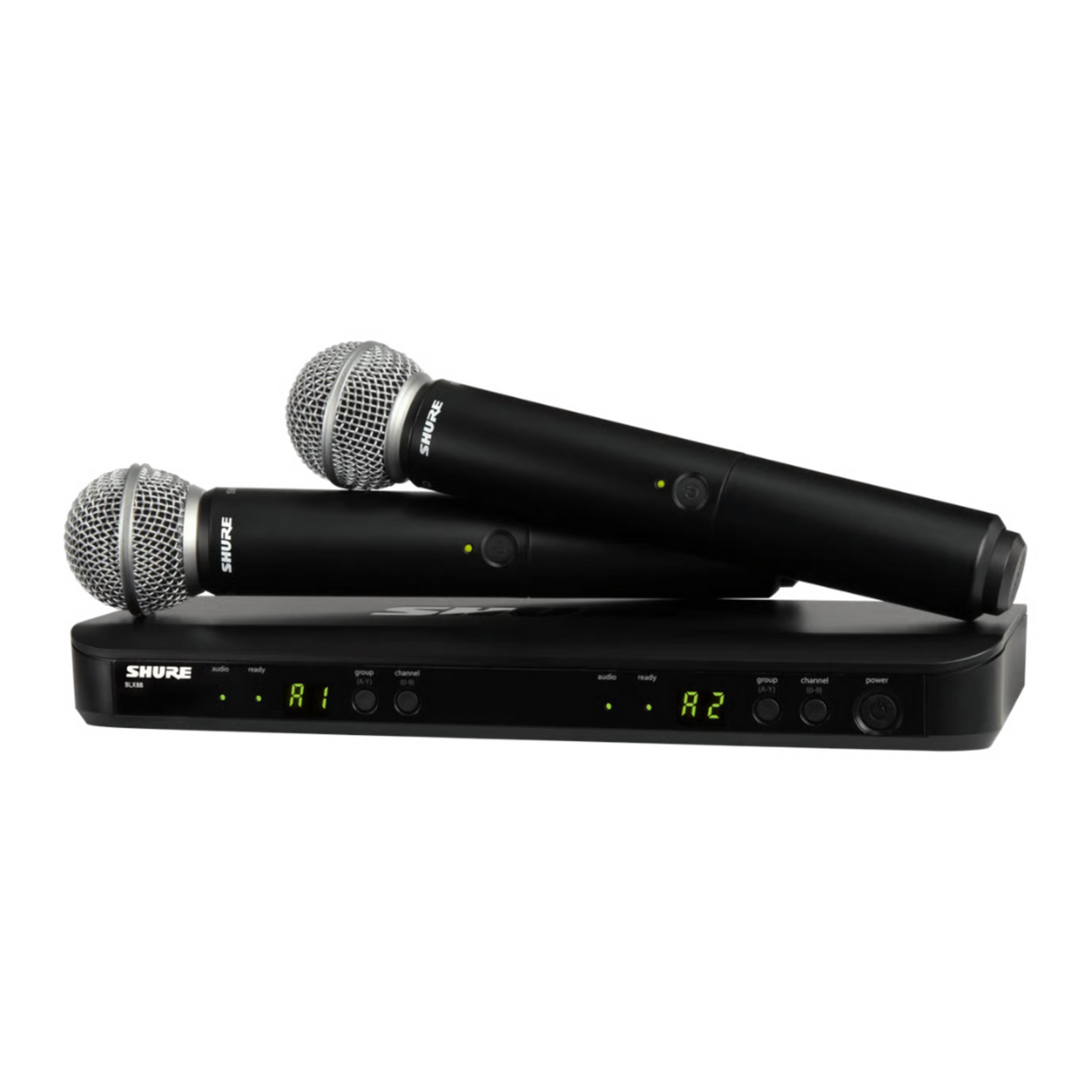 Shure BLX288/SM58 Dual Channel Wireless Handheld Microphone System - H10 Band