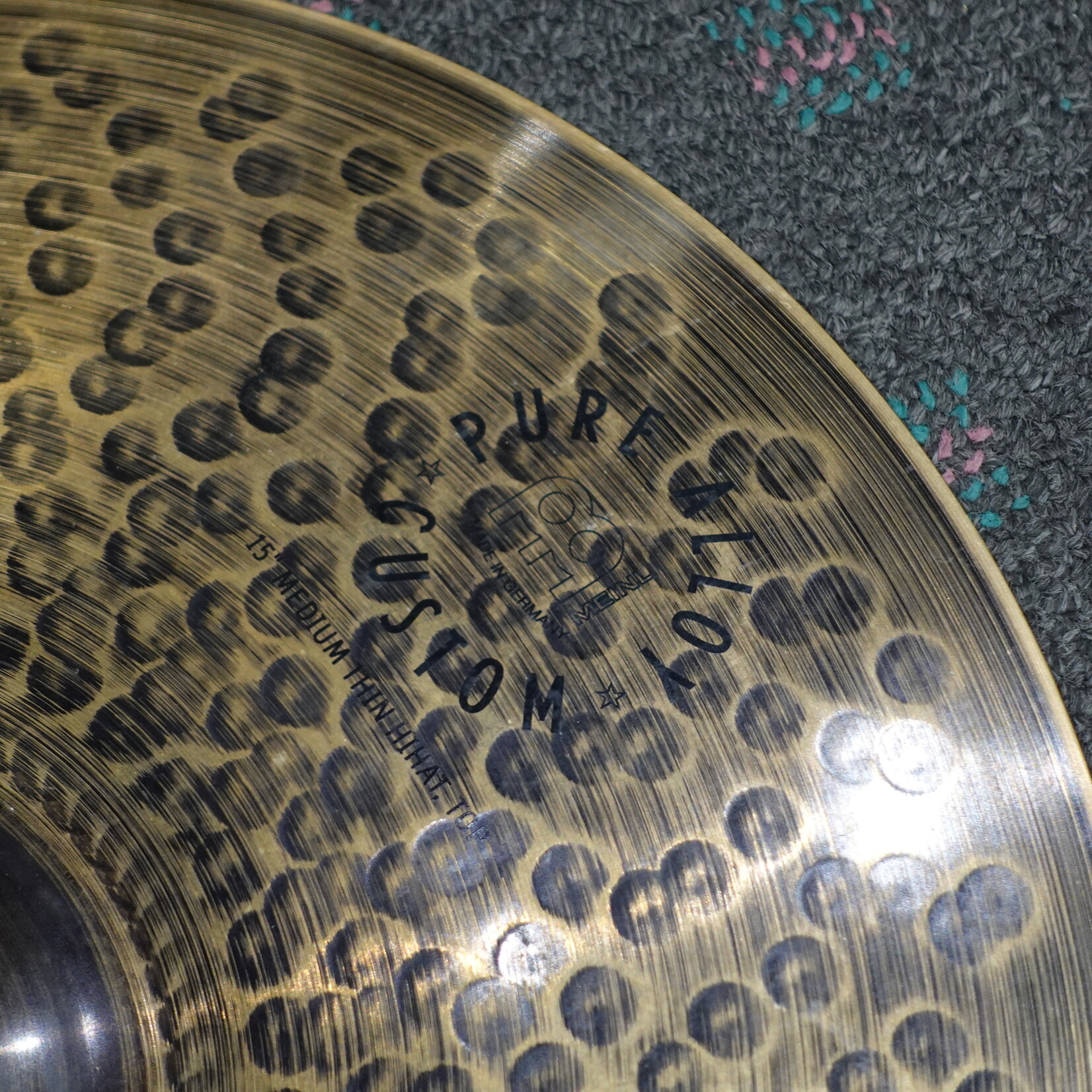 Meinl Pure Alloy Custom Medium Thin Hi-Hat Pair - 15" (Used)