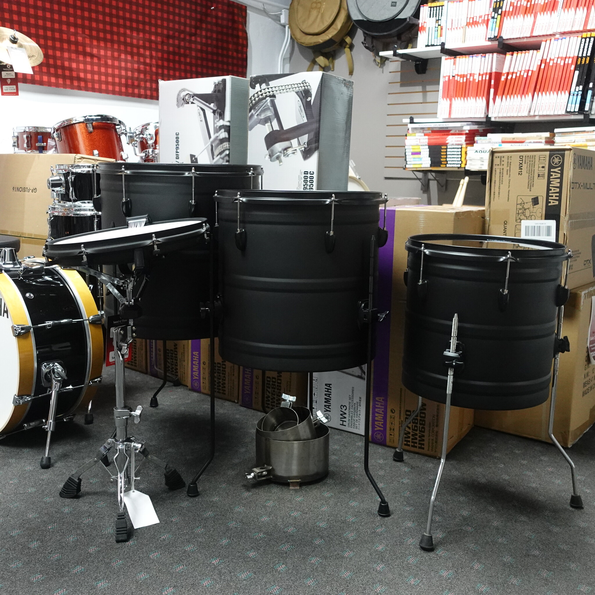 Latin Percussion Street Cans 4-Piece Set - Black (Used)